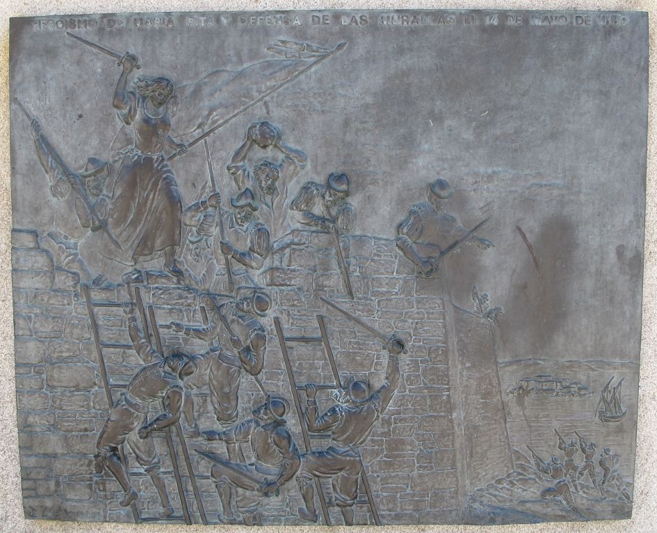 So soll es ausgesehen haben (Relief im Sockel der Statue)