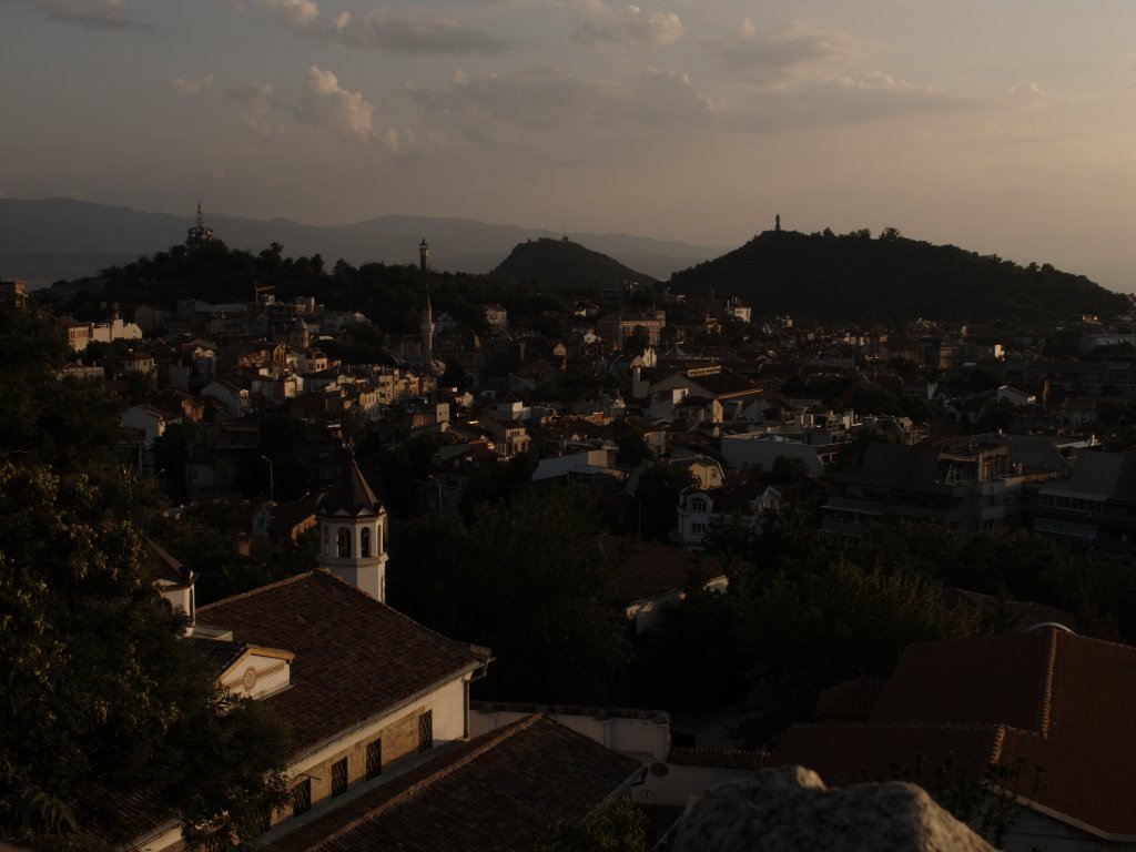 Blick über Plovdiv vom Nebet Tepe