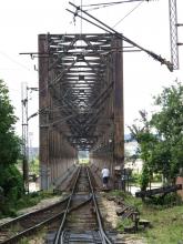 Stari železnički most, die alte Eisenbahnbrücke über die Sava