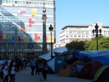 Das Camp der Indignados am Obelisco